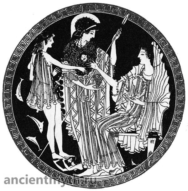 忒修斯在安菲特里特在她的宫殿在海底
