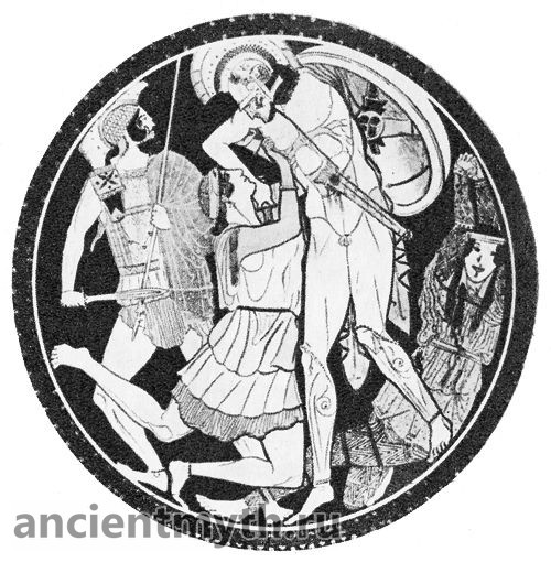 Achilles kills Penthesilea