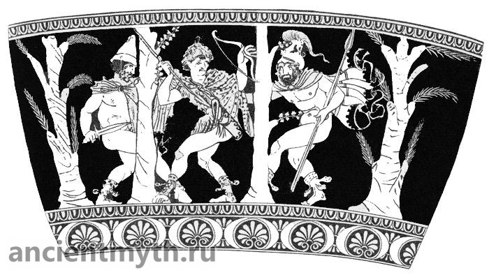 OdysseusとDiomedesはトロイの木馬のスパイDolonをキャプチャ