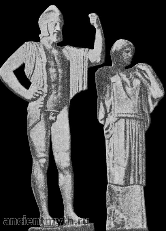 Oenomaus e Steropa, mãe de Hippodamia