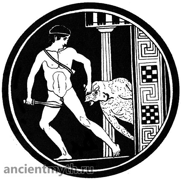Theseus kills the Minotaur