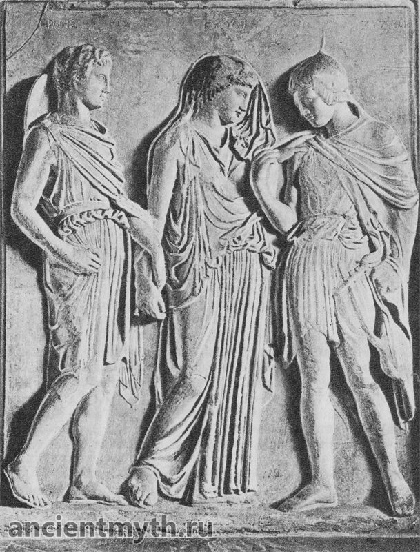 Hermes, Eurydice and Orpheus