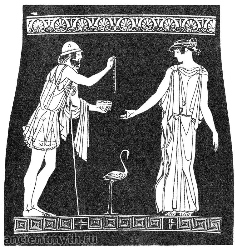 Polynices passes the necklace to Eriphile